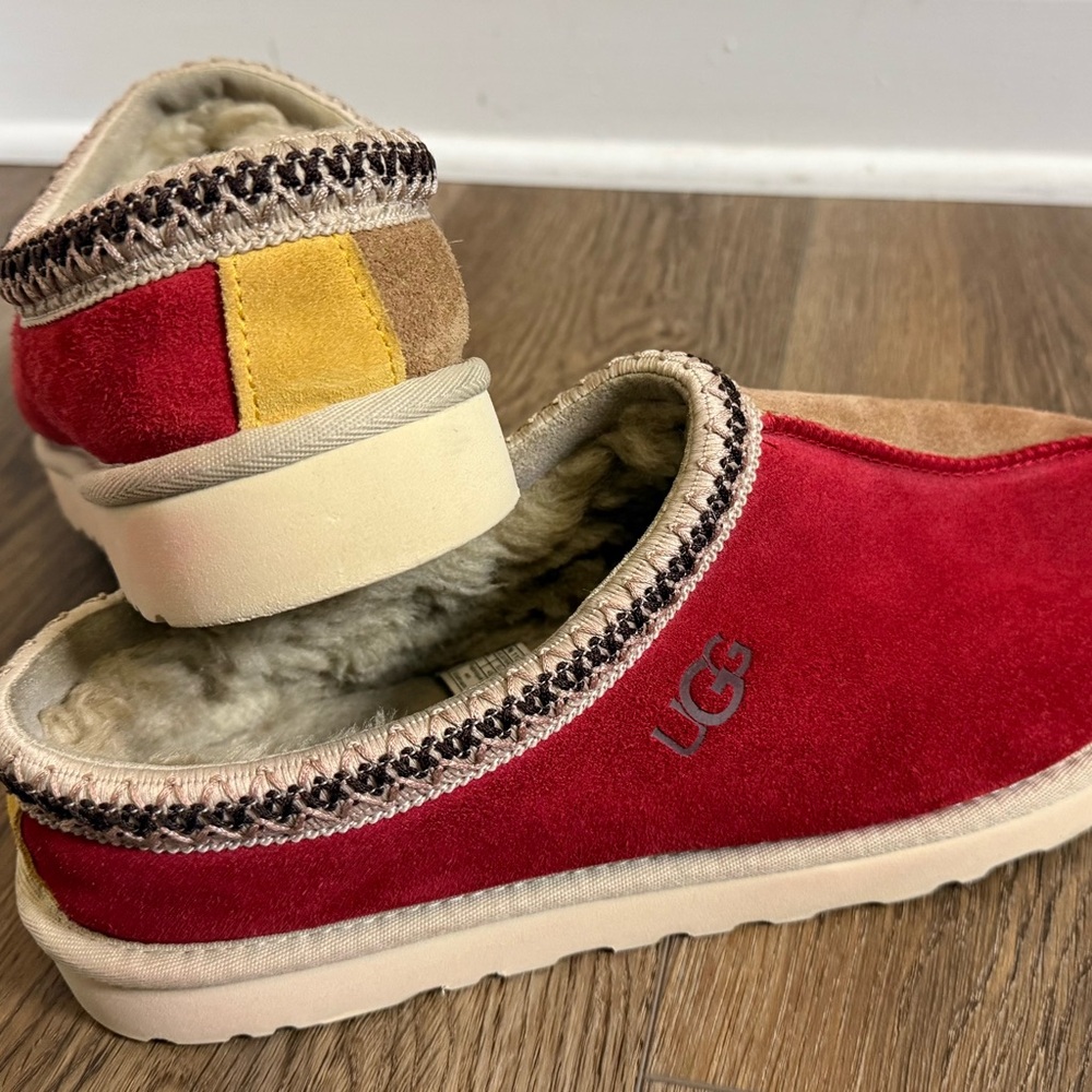 UGG Tasman Mashup Slippers Men’s 12 | Rare Colorblock Shearling Suede